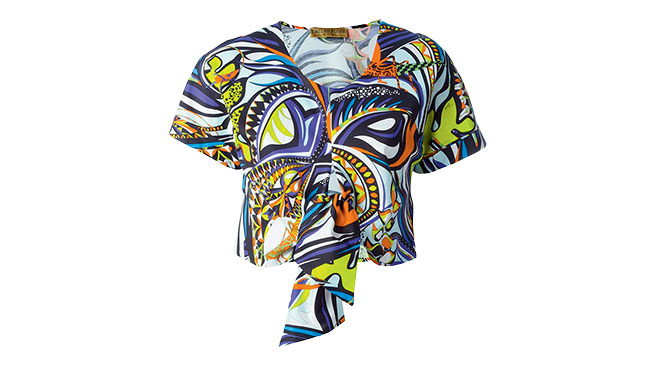 Хлопковый кроп-топ, Emilio Pucci, цена по запросу, ЦУМ. Хлопковый кроп-топ, Emilio Pucci, цена по запросу, ЦУМ.