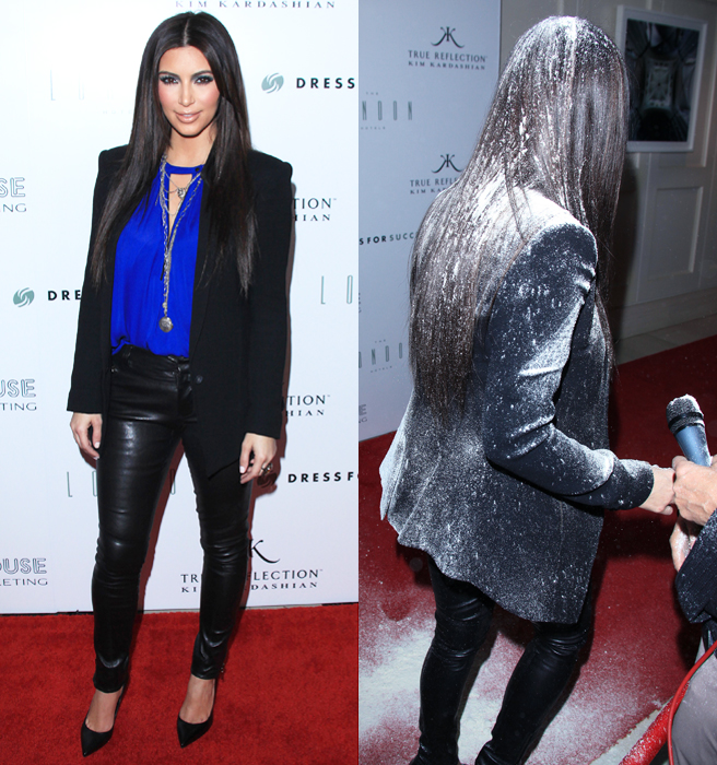 Ким Кардашьян обсыпали мукой