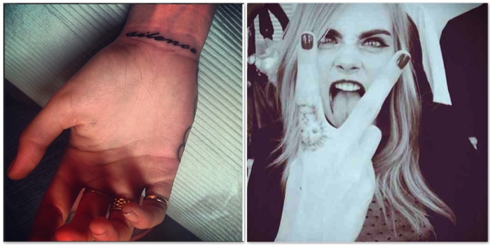 тату Кары Делевинь