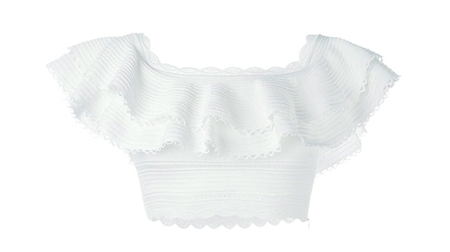 Хлопковый кроп-топ, Alexander McQueen, 127 000 руб., ЦУМ Хлопковый кроп-топ, Alexander McQueen, 127 000 руб., ЦУМ