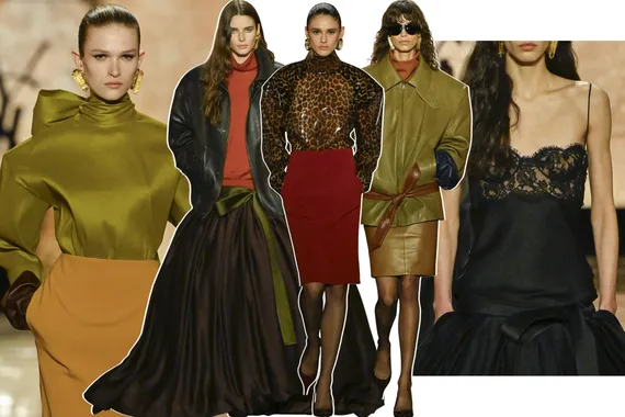 Массивные подплечники и ультранизкая посадка: в новой коллекции Saint Laurent показывают, как создать образ с ультрамодным силуэтом