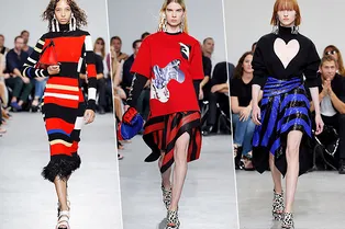 Пятна, полосы и постмодерн: 15 неожиданно ярких весенних луков Proenza Schouler