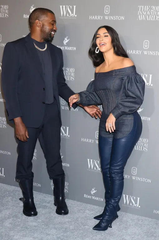 Ким Кардашьян и Канье Уэст на премии журнала в Нью-Йорке