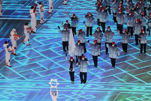 Российская сборная на открытии Олимпиады