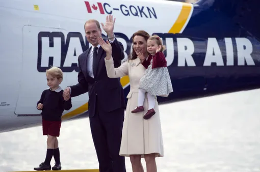 Принц Уильям и Кейт Миддлтон с детьми — сыном Джорджем и дочерью Шарлоттой