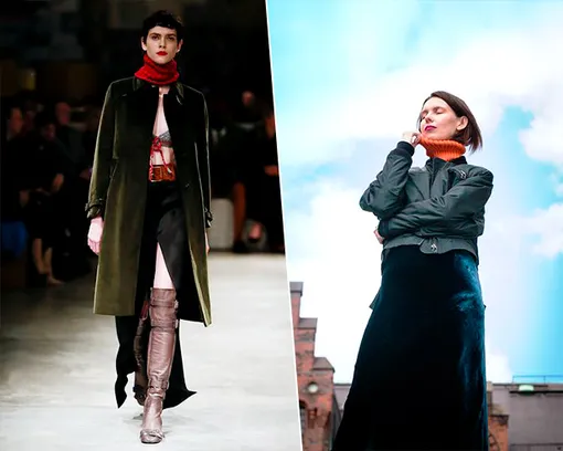 Вдохновение — Prada, пример стиля — дизайнер Лада Александрова в воротнике собственной марки
