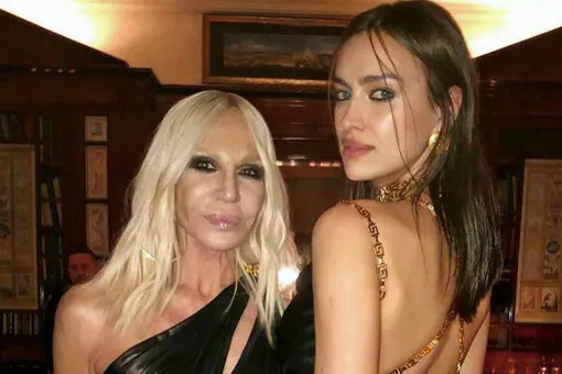 Ирина Шейк и Донателла Версаче повеселились на вечеринке после показа в Милане