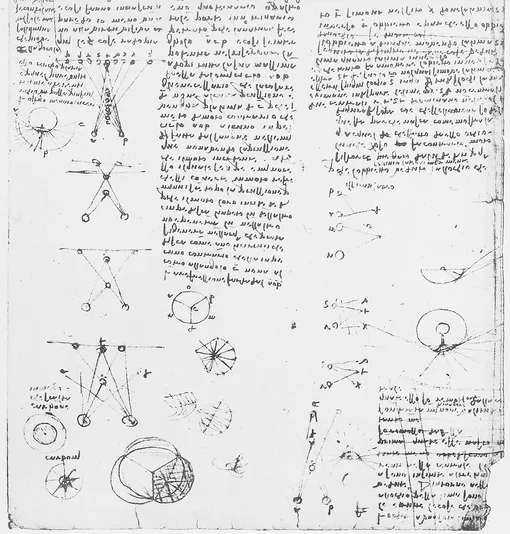 Страница из дневника Леонардо да Винчи