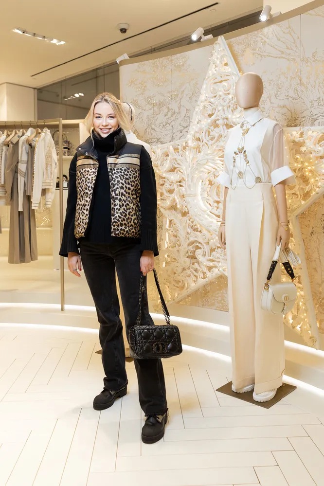 Анжелика Тиманина на открытии pop-up бутика Dior