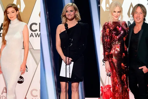 Какие платья Николь Кидман, Риз Уизерспун и Джиджи Хадид выбрали для CMA Awards