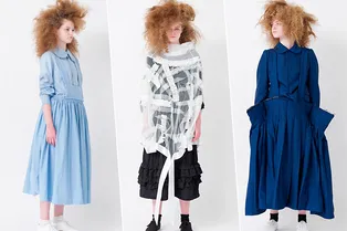 Милитари-пончо и прозрачные косухи: 18 луков Comme Des Garçons Comme Des Garçons