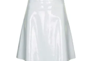 Юбка из лакированной кожи