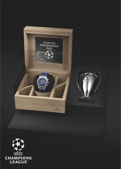 часы из лимитированной серии Hublot Classic Fusion Chronograph UEFA Champions League Titanium