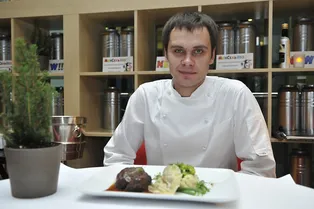 Палтус с тигровыми креветками и кукурузным пюре от Сергея Батукова