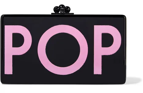 Клатч с надписью «POP», Edie Parker