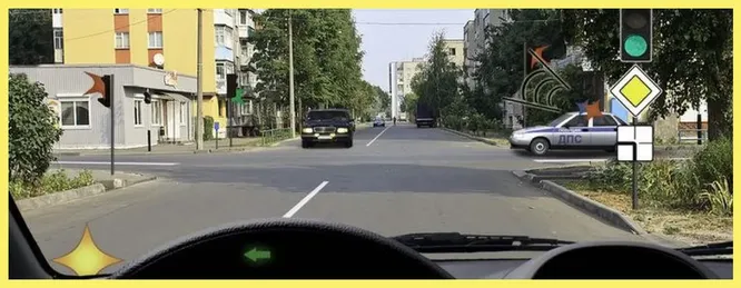 Как следует поступить при повороте налево?