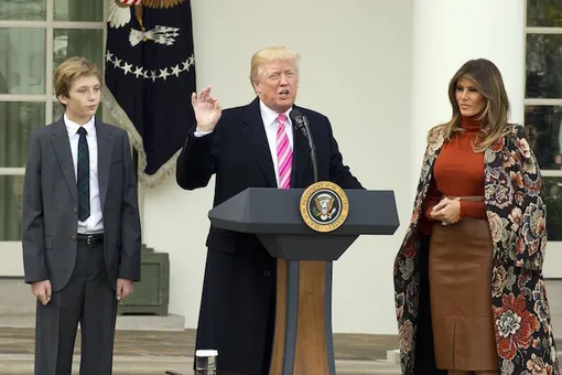 Бэррон, Дональд и Мелания Трамп Бэррон, Дональд и Мелания Трамп