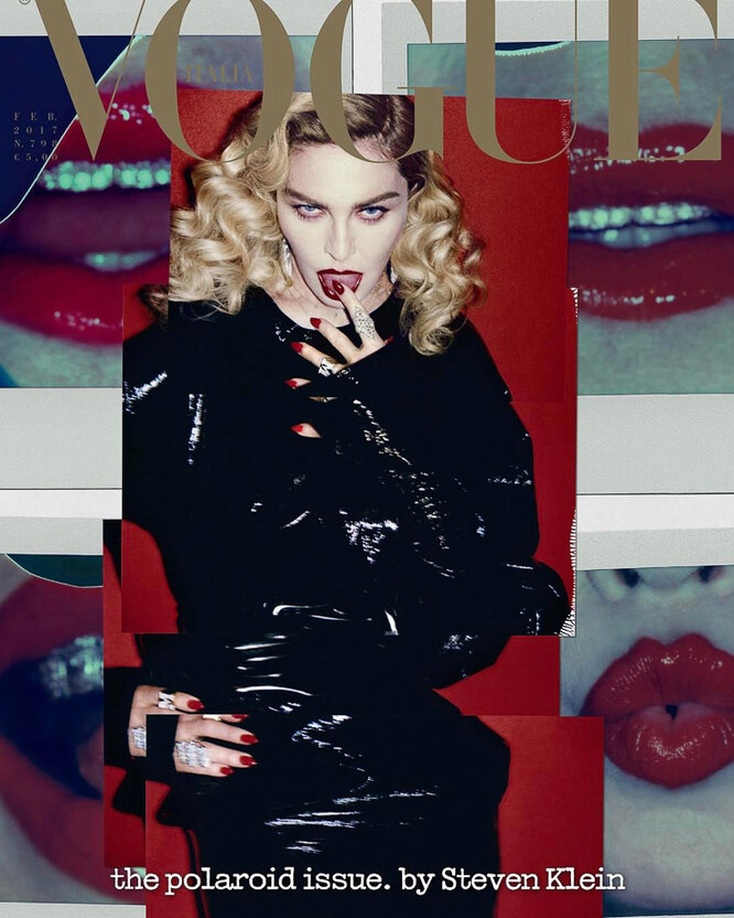 Мадонна в съемке Стивена Кляйна для Polaroid-номера Vogue Italia