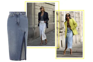 На любой тип фигуры: джинсовые юбки длины миди, которые визуально сделают вас стройнее и выше
