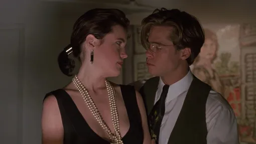 Элизабет Макговерн и Брэд Питт