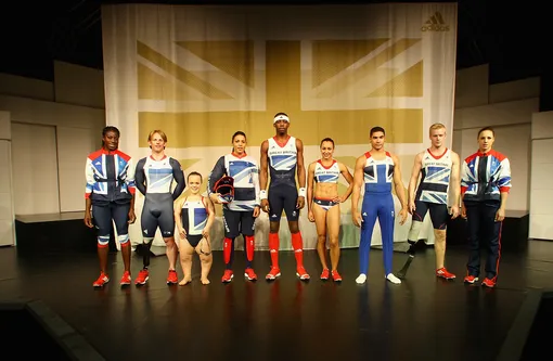 Британская олимпийская сборная в форме разработанной Стеллой Маккартни, 2012 год