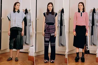 Торчащие нитки, севший трикотаж и принты 70-х: 22 лука из пре-коллекции Carven
