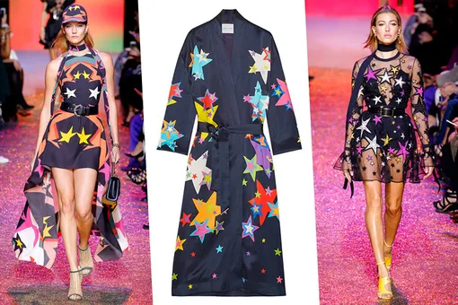 Elie Saab весна-лето 2017 и сатиновое вечернее пальто Mira Mikati