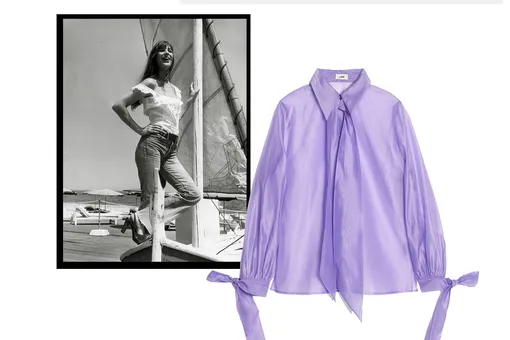 Джейн Биркин в 70-х, блузка Lime, 3999 руб.