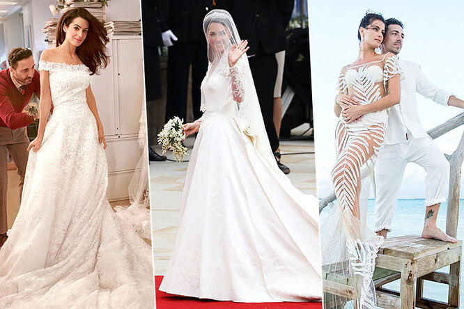 Под заказ и из собственного шкафа: 8 самых красивых свадебных платьев звезд
