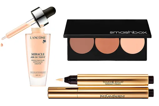 Lancôme Тональный крем Miracle Air de Teint; Smashbox Скульптор для лица Step By Step; YSL Консилер Touche Éclat