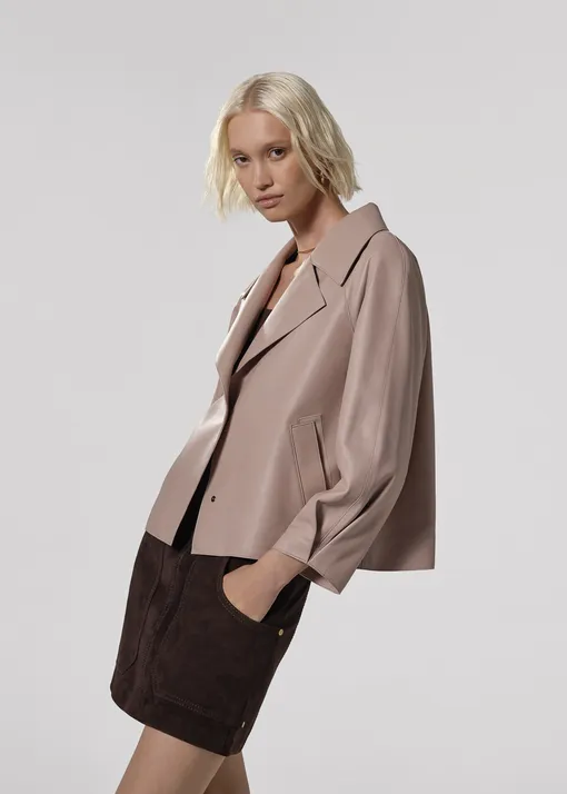 Модная кожаная куртка на весну 2026