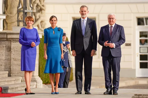 Королева Летиция на встрече с президентом и первой леди Германии