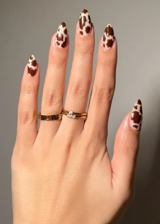 Принт на ногтях — тренд зимы 2026 Принт на ногтях — тренд зимы 2026