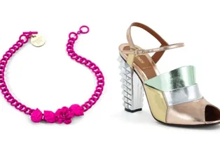 Розовое колье VS пастельные босоножки