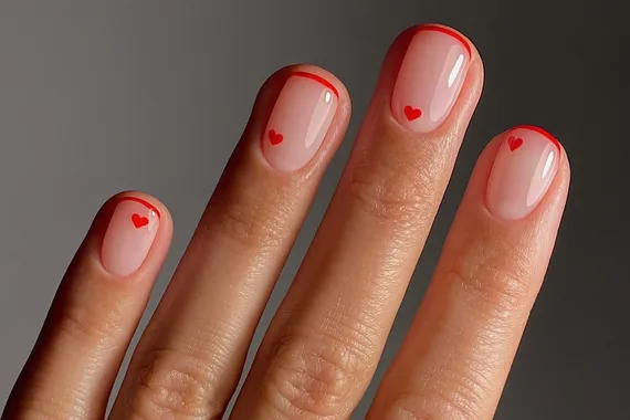 13 идей красного френча, которые можно повторить на 14 февраля и не только