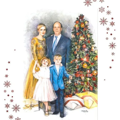 Рождественская открытка княгини Шарлен