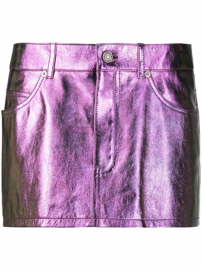 Фиолетовая юбка с эффектом металлик Saint Laurent, 165 716 руб.