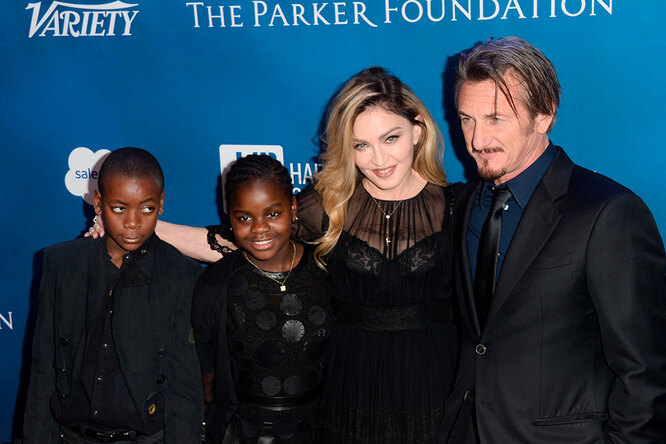 Мадонна с сыном Дэвидом и дочерью Мерси