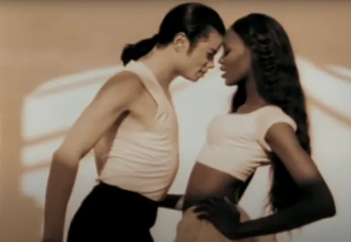 Майкл Джексон и Наоми Кэмпбелл в клипе In the closet