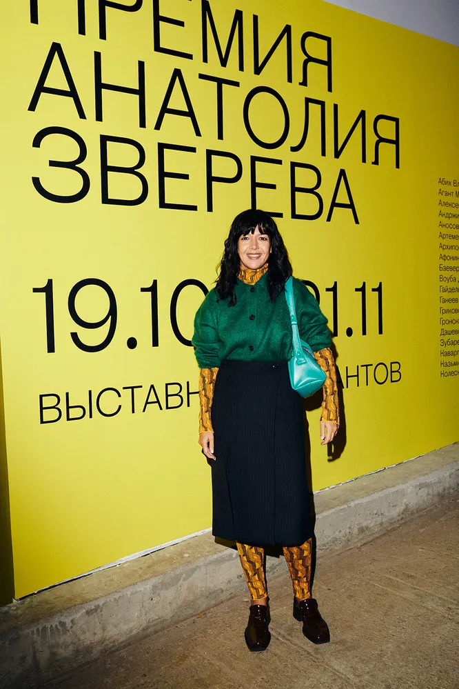 Ксения Чилингарова на открытии выставки в Музее AZ