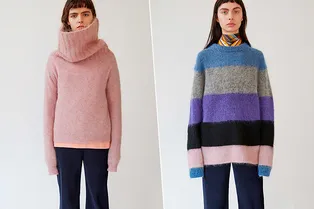 Какой трикотаж в моде этой осенью? 24 уютных лука со свитерами Acne Studios Какой трикотаж в моде этой осенью? 24 уютных лука со свитерами Acne Studios