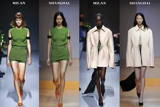 Дайте два! Prada провели параллельные показы в Милане и Шанхае Дайте два! Prada провели параллельные показы в Милане и Шанхае