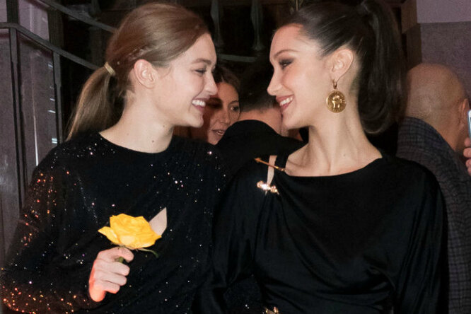 Сестры Хадид впервые за долгое время встретились на вечеринке Versace