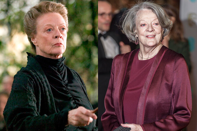 Мэгги Смит тогда и сейчас Мэгги Смит тогда и сейчас