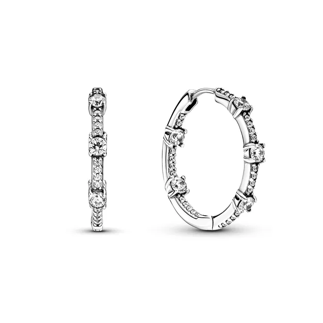 Серьги-кольца из новой коллекции Pandora Timeless
