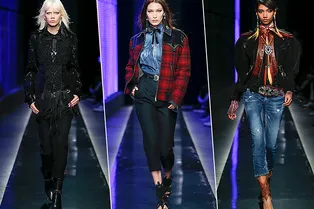 Дикий, дикий Запад: 27 осенних луков Dsquared2 в стиле вестерн с показа в Милане