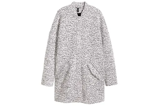 Пальто из хлопка, шерсти и полиэстера, H&M, 3999 руб., H&M. Пальто из хлопка, шерсти и полиэстера, H&M, 3999 руб., H&M.
