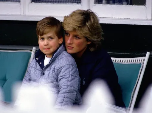 Принцесса Диана и принц Уильям на матче по поло, 1987 год