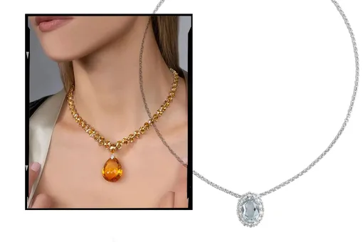 Трендовое украшение в ретро-стиле — ожерелье с крупным камнем