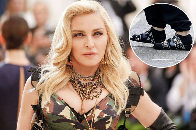 Мадонна в шлепанцах Louis Vuitton пришла на тренировку